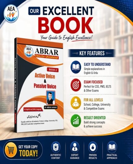 Abrar English Grammar Book II: Mastering Active Voice Passive Voice